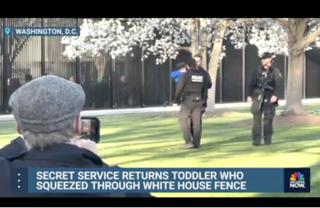 White House reappears security loophole: children break thro